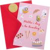 Graphique Pink Shaker Mother’s Day Handmade Card, Color-Coordinated Envelope, 5” x 7”(Brunch)