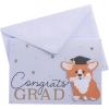 Graphique Pink Shaker Mother’s Day Handmade Card, Color-Coordinated Envelope, 5” x 7”(Corgi Congrats)