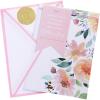 Graphique Pink Shaker Mother’s Day Handmade Card, Color-Coordinated Envelope, 5” x 7”(Flag and Floral)