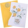 Graphique Pink Shaker Mother’s Day Handmade Card, Color-Coordinated Envelope, 5” x 7”(Flowers)