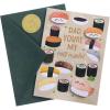 Graphique Pink Shaker Mother’s Day Handmade Card, Color-Coordinated Envelope, 5” x 7”(Sushi Dad)