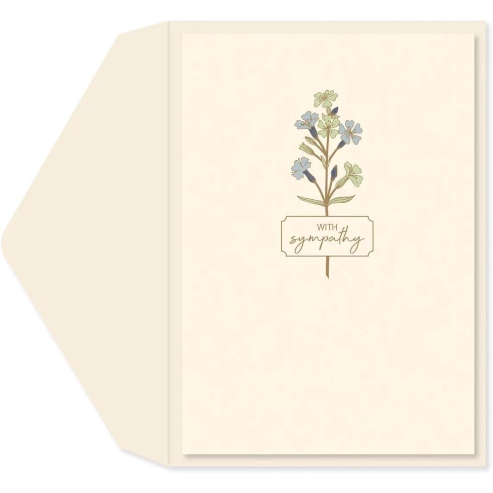 imageGraphique Cherry Blossom Sunset Sympathy Card Condolence and Bereavement Thinking of You Grief and Loss Family and Friends ColorCoordinated Envelope 5quot x 7quotWildflowers