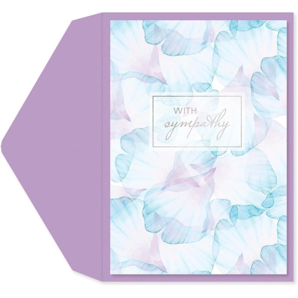 imageGraphique Cherry Blossom Sunset Sympathy Card Condolence and Bereavement Thinking of You Grief and Loss Family and Friends ColorCoordinated Envelope 5quot x 7quotPastel Leaves