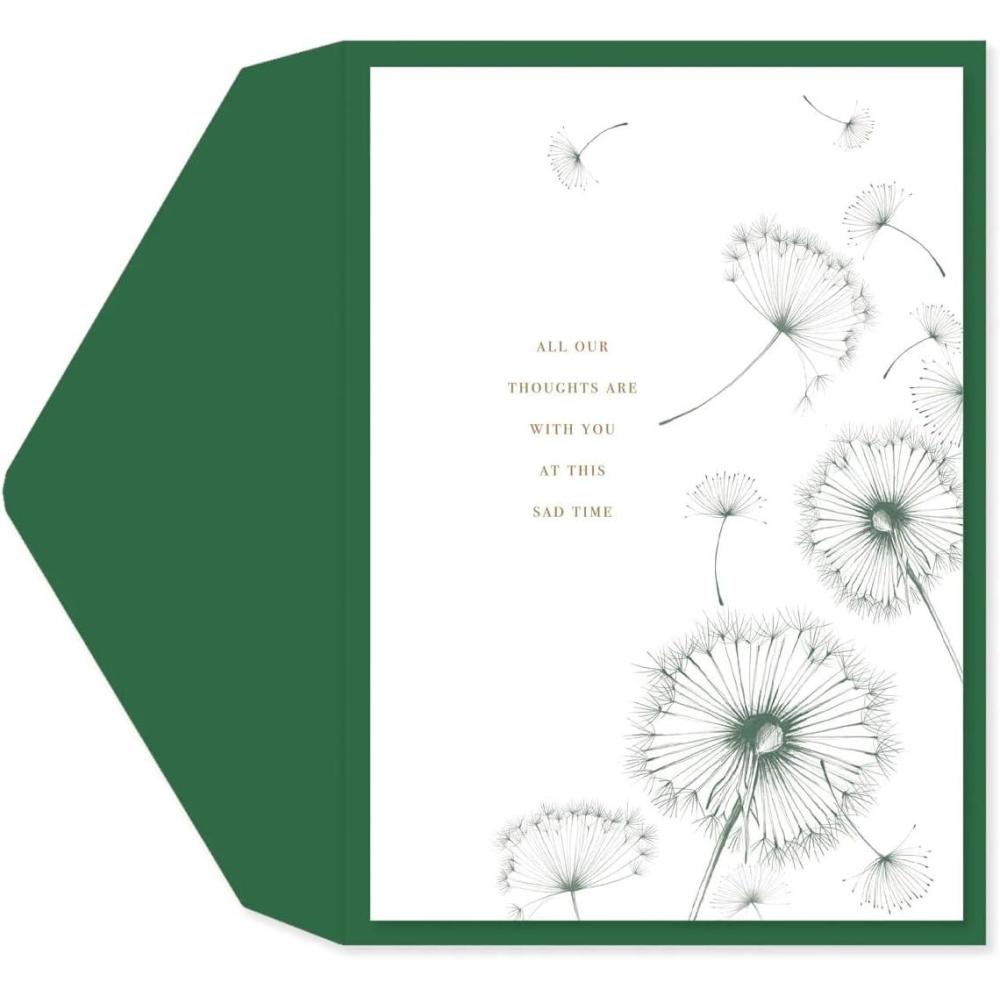 imageGraphique Cherry Blossom Sunset Sympathy Card Condolence and Bereavement Thinking of You Grief and Loss Family and Friends ColorCoordinated Envelope 5quot x 7quotDandelions