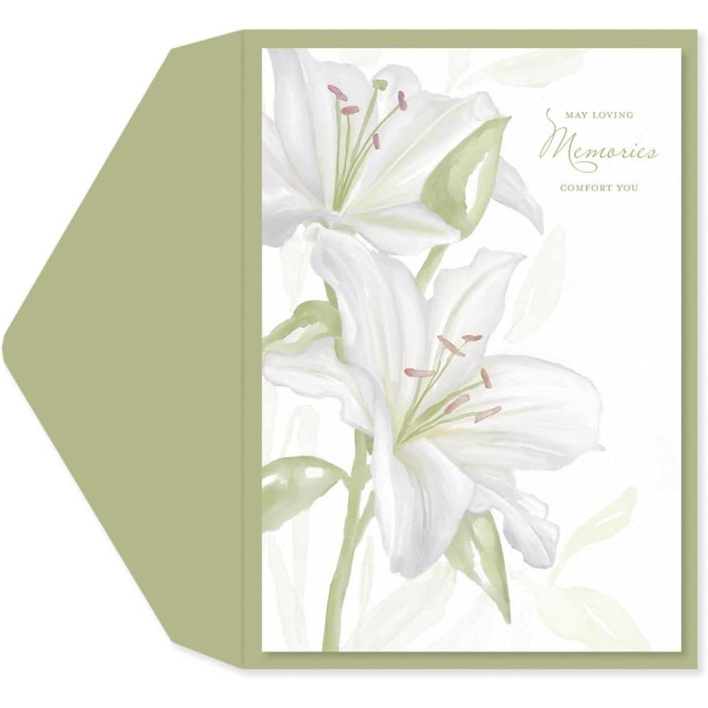 imageGraphique Cherry Blossom Sunset Sympathy Card Condolence and Bereavement Thinking of You Grief and Loss Family and Friends ColorCoordinated Envelope 5quot x 7quotLilies