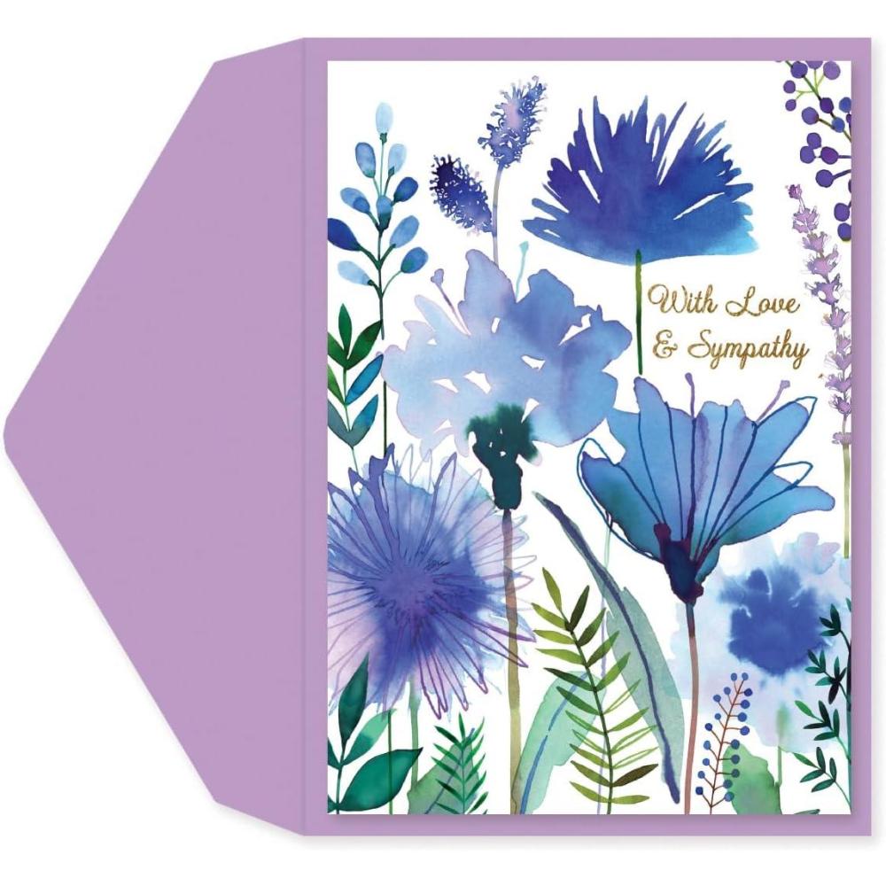 imageGraphique Wildflowers Sympathy Card Condolence and Bereavement Thinking of You Grief and Loss Family and Friends ColorCoordinated Envelope 5quot x 7quot