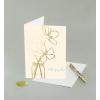 Graphique Cherry Blossom Sunset Sympathy Card, Condolence and Bereavement, Thinking of You, Grief and Loss, Family and Friends, Color-Coordinated Envelope, 5″ x 7″(Gold Flowers)