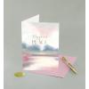 Graphique Cherry Blossom Sunset Sympathy Card, Condolence and Bereavement, Thinking of You, Grief and Loss, Family and Friends, Color-Coordinated Envelope, 5″ x 7″(Find Peace)