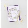 Graphique Cherry Blossom Sunset Sympathy Card, Condolence and Bereavement, Thinking of You, Grief and Loss, Family and Friends, Color-Coordinated Envelope, 5″ x 7″(Lavender Wreath)
