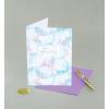 Graphique Cherry Blossom Sunset Sympathy Card, Condolence and Bereavement, Thinking of You, Grief and Loss, Family and Friends, Color-Coordinated Envelope, 5″ x 7″(Pastel Leaves)
