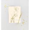 Graphique Cherry Blossom Sunset Sympathy Card, Condolence and Bereavement, Thinking of You, Grief and Loss, Family and Friends, Color-Coordinated Envelope, 5″ x 7″(Gold Flowers)
