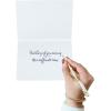 Graphique Cherry Blossom Sunset Sympathy Card, Condolence and Bereavement, Thinking of You, Grief and Loss, Family and Friends, Color-Coordinated Envelope, 5″ x 7″(Blushing Blue)