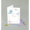Graphique Cherry Blossom Sunset Sympathy Card, Condolence and Bereavement, Thinking of You, Grief and Loss, Family and Friends, Color-Coordinated Envelope, 5″ x 7″(Butterflies)