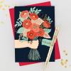 Graphique Four Leaf Clover Handmade Card | Irish Luck | St. Patrick’s Day Greeting | Blank Inside | Color-Coordinated Envelope | 5″ x 7″(A Bouquet For You)