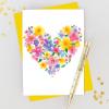 Graphique Four Leaf Clover Handmade Card | Irish Luck | St. Patrick’s Day Greeting | Blank Inside | Color-Coordinated Envelope | 5″ x 7″(Blank Floral Heart)