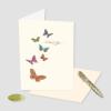 Graphique Four Leaf Clover Handmade Card | Irish Luck | St. Patrick’s Day Greeting | Blank Inside | Color-Coordinated Envelope | 5″ x 7″(Butterflies)