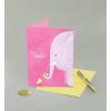 Graphique Four Leaf Clover Handmade Card | Irish Luck | St. Patrick’s Day Greeting | Blank Inside | Color-Coordinated Envelope | 5″ x 7″(Elephant Thank You)