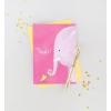 Graphique Four Leaf Clover Handmade Card | Irish Luck | St. Patrick’s Day Greeting | Blank Inside | Color-Coordinated Envelope | 5″ x 7″(Elephant Thank You)