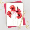 Graphique Four Leaf Clover Handmade Card | Irish Luck | St. Patrick’s Day Greeting | Blank Inside | Color-Coordinated Envelope | 5″ x 7″(Painted Petals)