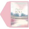 Graphique Cherry Blossom Sunset Sympathy Card, Condolence and Bereavement, Thinking of You, Grief and Loss, Family and Friends, Color-Coordinated Envelope, 5″ x 7″(Find Peace)