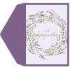 Graphique Cherry Blossom Sunset Sympathy Card, Condolence and Bereavement, Thinking of You, Grief and Loss, Family and Friends, Color-Coordinated Envelope, 5″ x 7″(Lavender Wreath)