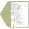 Graphique Cherry Blossom Sunset Sympathy Card, Condolence and Bereavement, Thinking of You, Grief and Loss, Family and Friends, Color-Coordinated Envelope, 5″ x 7″(Lilies)