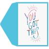 Graphique Four Leaf Clover Handmade Card | Irish Luck | St. Patrick’s Day Greeting | Blank Inside | Color-Coordinated Envelope | 5″ x 7″(You Got This)