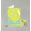 Graphique Balloon Get Well Card, Feel Better Soon, Recovery, Family and Friends, Color-Coordinated Envelope, 5″ x 7″(Balloon)