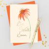 Graphique Balloon Get Well Card, Feel Better Soon, Recovery, Family and Friends, Color-Coordinated Envelope, 5″ x 7″(Daisy Get Well Soon)