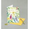 Graphique Balloon Get Well Card, Feel Better Soon, Recovery, Family and Friends, Color-Coordinated Envelope, 5″ x 7″(Floral Watercolor)
