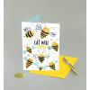 Graphique Balloon Get Well Card, Feel Better Soon, Recovery, Family and Friends, Color-Coordinated Envelope, 5″ x 7″(Get Well Bees)