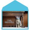 Graphique Balloon Get Well Card, Feel Better Soon, Recovery, Family and Friends, Color-Coordinated Envelope, 5″ x 7″(Cone Head Kitty)