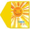 Graphique Balloon Get Well Card, Feel Better Soon, Recovery, Family and Friends, Color-Coordinated Envelope, 5″ x 7″(Get Well Sunshine)