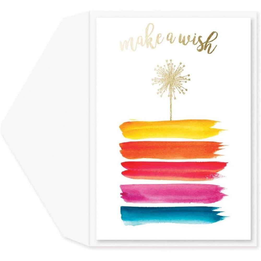 imageGraphique Bicycle with Balloons Birthday Card  Family and Friends  Embellished with Gold Foil Accents  ColorCoordinated Envelope  5quot x 7quotMake a Wish