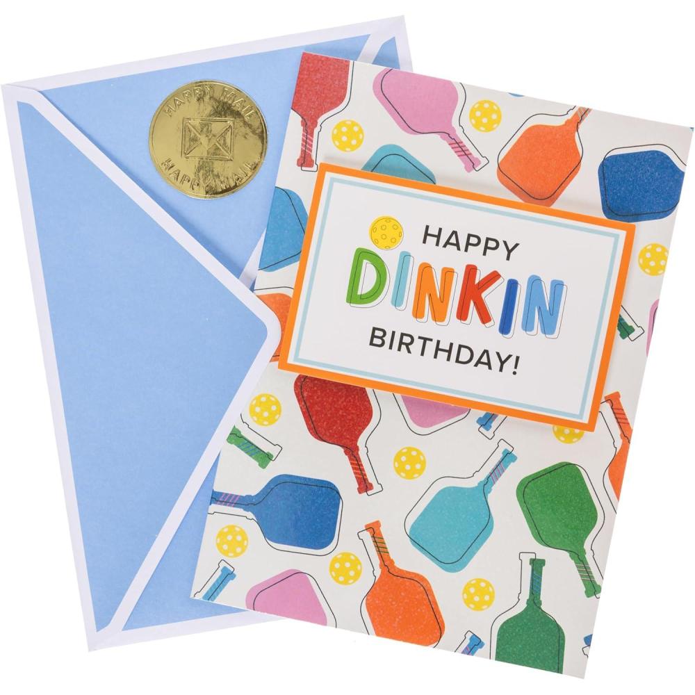 imageGraphique Handmade Birthday Card Cute ampamp Happy Birthday Greeting Her Him Friend Pickleball 5 x 7Dinkin Birthday