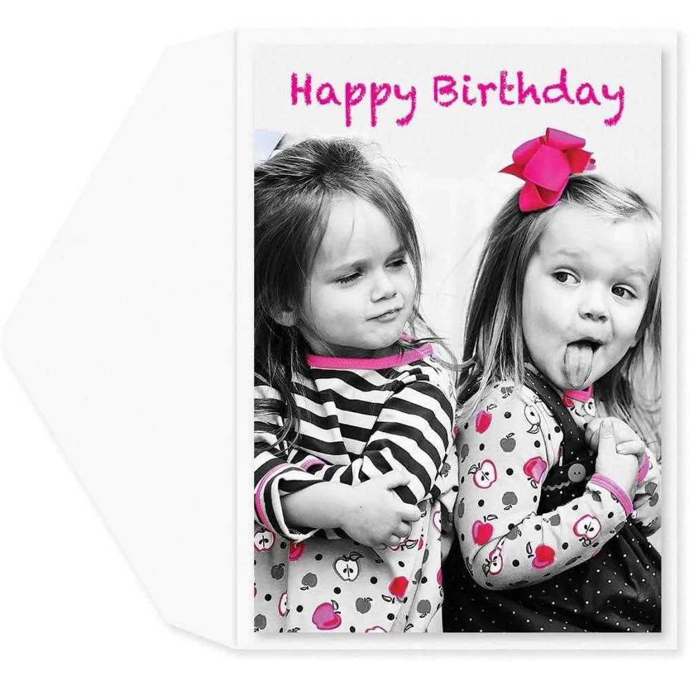 imageGraphique Party Cats Birthday Card Family and Friends ColorCoordinated Envelope 5quot x 7quotBFFs