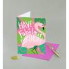 Graphique Bicycle with Balloons Birthday Card | Family and Friends | Embellished with Gold Foil Accents | Color-Coordinated Envelope | 5″ x 7″(Flamingo)