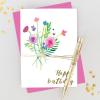 Graphique Bicycle with Balloons Birthday Card | Family and Friends | Embellished with Gold Foil Accents | Color-Coordinated Envelope | 5″ x 7″(Flowers)