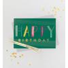 Graphique Bicycle with Balloons Birthday Card | Family and Friends | Embellished with Gold Foil Accents | Color-Coordinated Envelope | 5″ x 7″(Green Watercolor)