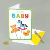 Graphique Handmade Birthday Card, Cute & Happy Birthday Greeting, Her, Him, Friend, Pickleball, 5” x 7”(Baby Animals)