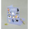Graphique Party Cats Birthday Card, Family and Friends, Color-Coordinated Envelope, 5″ x 7″(Party Cats)