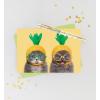 Graphique Party Cats Birthday Card, Family and Friends, Color-Coordinated Envelope, 5″ x 7″(Pineapple Cats)