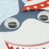 Graphique Party Cats Birthday Card, Family and Friends, Color-Coordinated Envelope, 5″ x 7″(Shark Bite)