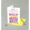 Graphique Party Cats Birthday Card, Family and Friends, Color-Coordinated Envelope, 5″ x 7″(Yay Cake)