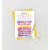 Graphique Party Cats Birthday Card, Family and Friends, Color-Coordinated Envelope, 5″ x 7″(Yay Cake)