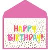 Graphique Bicycle with Balloons Birthday Card | Family and Friends | Embellished with Gold Foil Accents | Color-Coordinated Envelope | 5″ x 7″(Colorful Brushed)