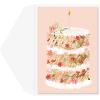 Graphique Bicycle with Balloons Birthday Card | Family and Friends | Embellished with Gold Foil Accents | Color-Coordinated Envelope | 5″ x 7″(Floral Cake)