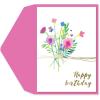 Graphique Bicycle with Balloons Birthday Card | Family and Friends | Embellished with Gold Foil Accents | Color-Coordinated Envelope | 5″ x 7″(Flowers)