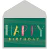Graphique Bicycle with Balloons Birthday Card | Family and Friends | Embellished with Gold Foil Accents | Color-Coordinated Envelope | 5″ x 7″(Green Watercolor)