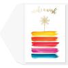Graphique Bicycle with Balloons Birthday Card | Family and Friends | Embellished with Gold Foil Accents | Color-Coordinated Envelope | 5″ x 7″(Make a Wish)
